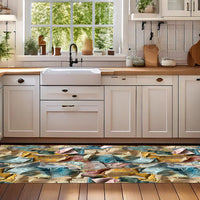 Passatoia Cucina Daily Joy design, colorful kitchen rug in a modern stylish kitchen setting.