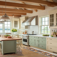 Passatoia Cucina Daily Timeless in a stylish kitchen with modern decor and wooden beams.