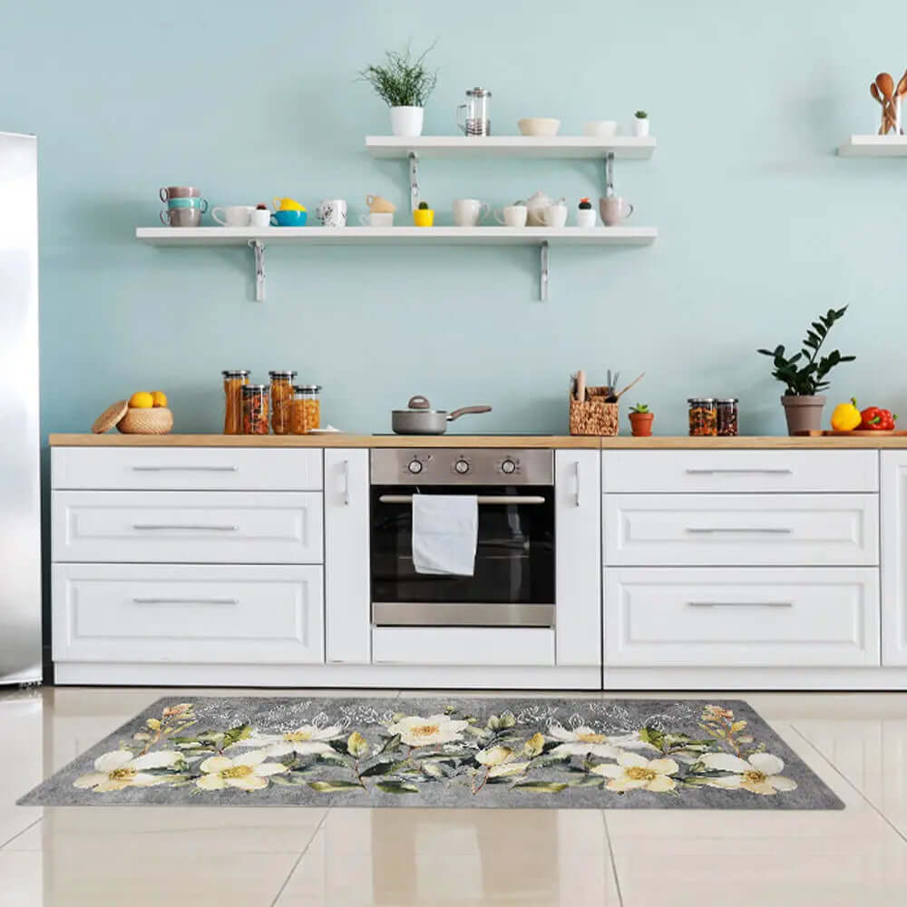 Arredamento Tappeto da cucina Granflora Grigio Internoinpelle