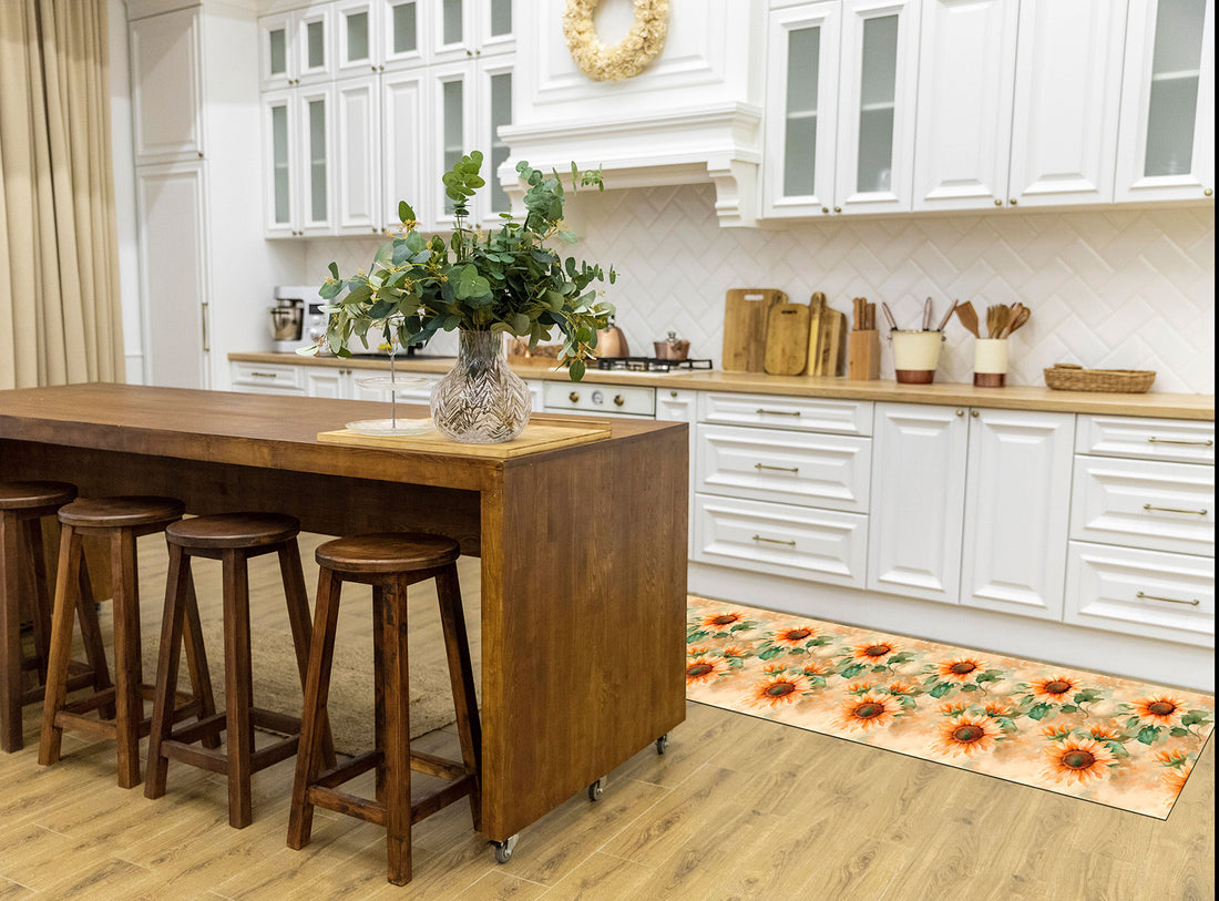 Passatoia Cucina Skin Girasole | Tappeto Antiscivolo Decorativo